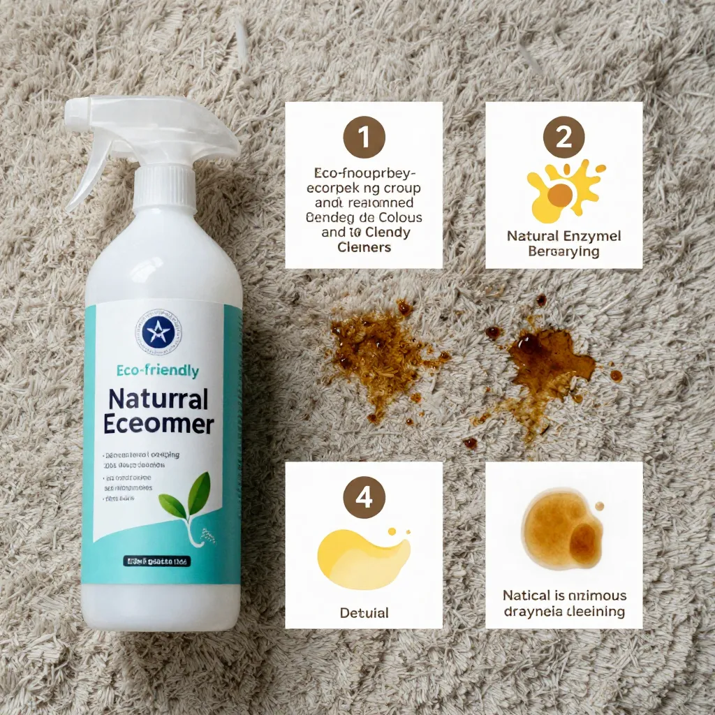 Natural cleaning products arranged on surface